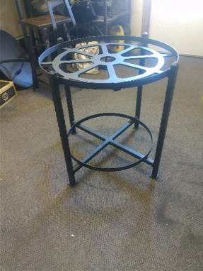 Custom Made Handcrafted Round Circle Iron Metal Table Frame Only