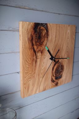 Custom Made Modern Hickory Wall Clock