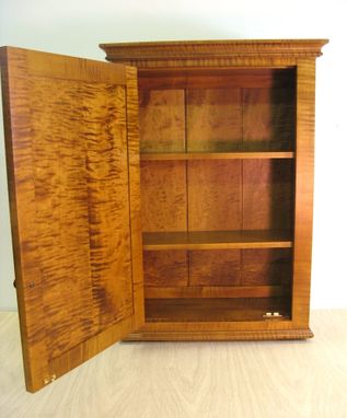 Custom Made Tiger Maple Spice Cabinet Wall Cupboard