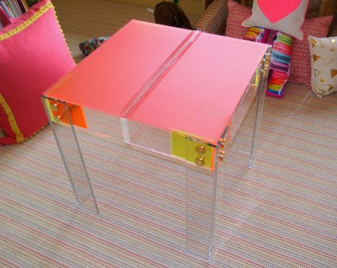Custom Made Acrylic Kids Craft Table - Perfect Size For Small Seats.  Hand Crafted, Custom Options Avvailable