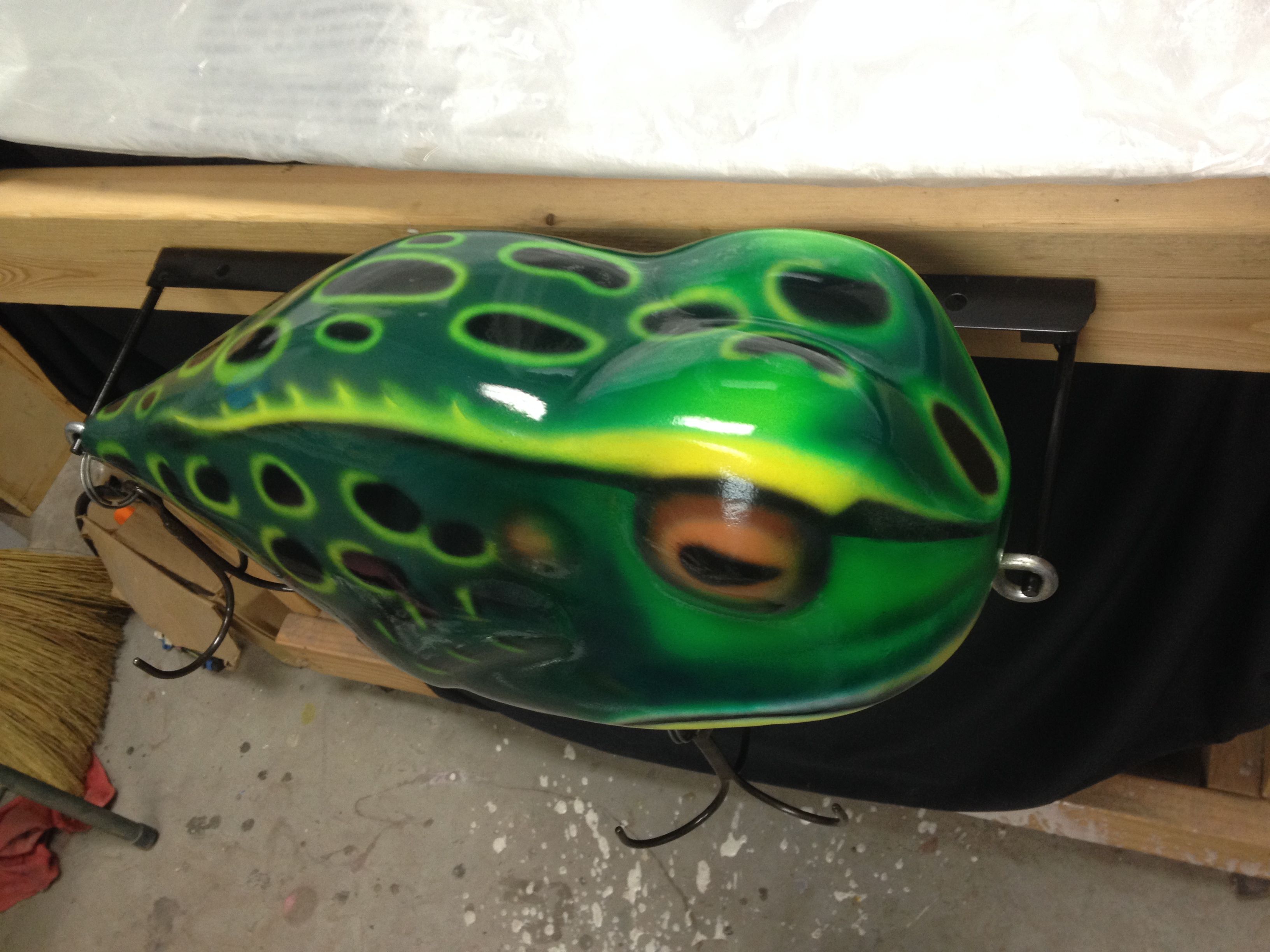 Hand Made Giant Fishing Lure Wall Hanging Decor by Atkinson Art and