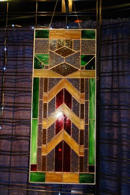 Custom Made Stained And Designed Glass Cabinet Inserts
