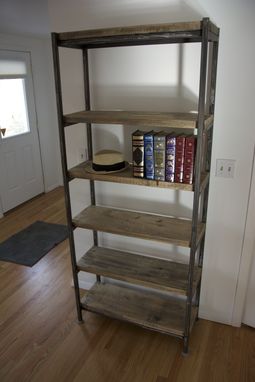 Custom Made Acton Metal & Wood Bookcase