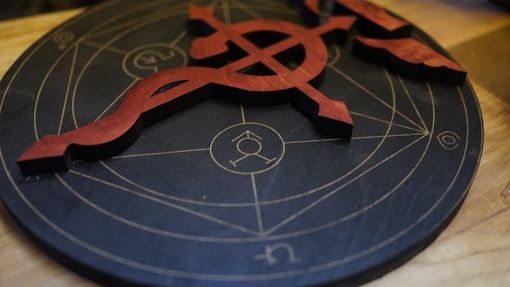 Custom Made Wooden Fullmetal Alchemist Flamel Symbol