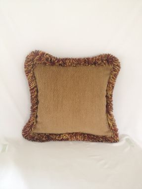 Custom Made Tan Velvet Checker Board Pattern Velvet Pillow Cover