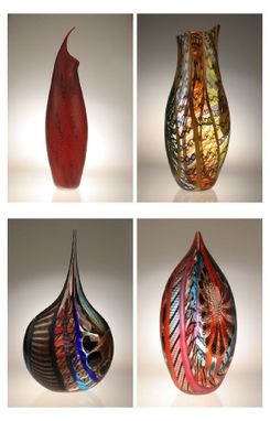 Custom Made Murano Art Glass Vase By Gianluca Vidal