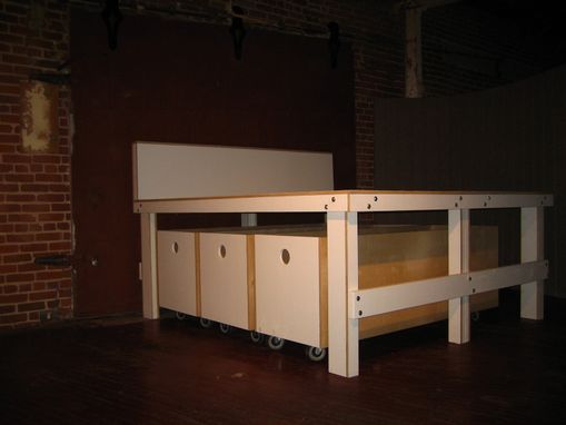 Custom Made Platform Bed With Drawers