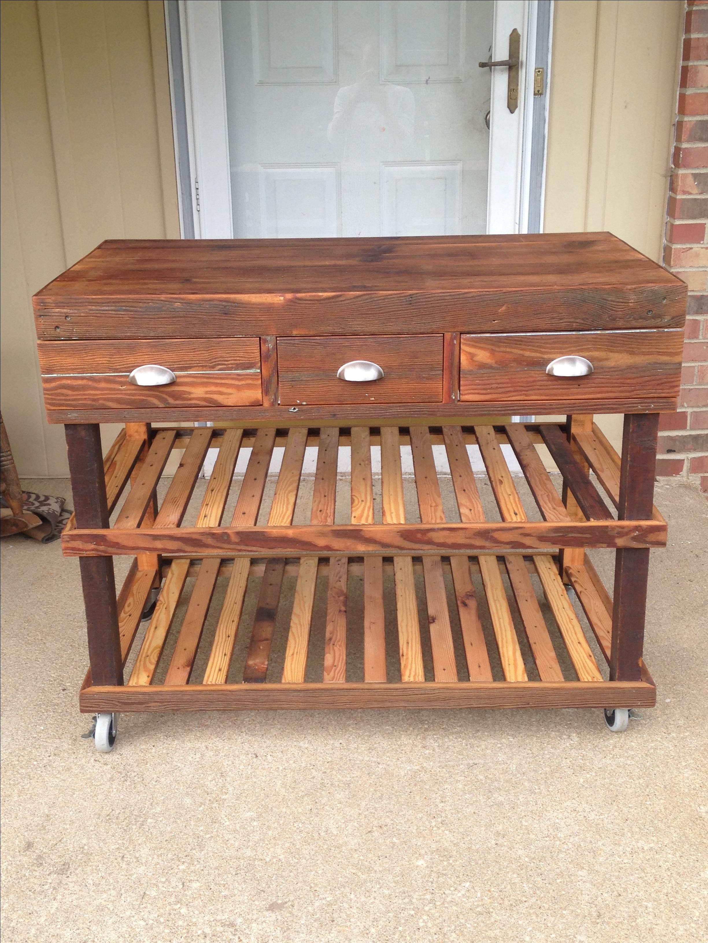 Hand Crafted Reclaimed Barnwood Kitchen Cart, Bar Cart, Buffet by