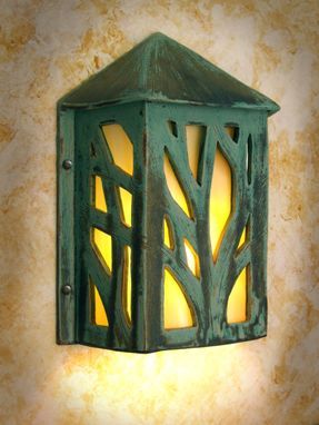 Custom Made Green "Tree" Ceramic Wall Sconce