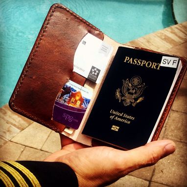 Custom Made Passport Cover, Leather Passport Cover, Travel Wallet