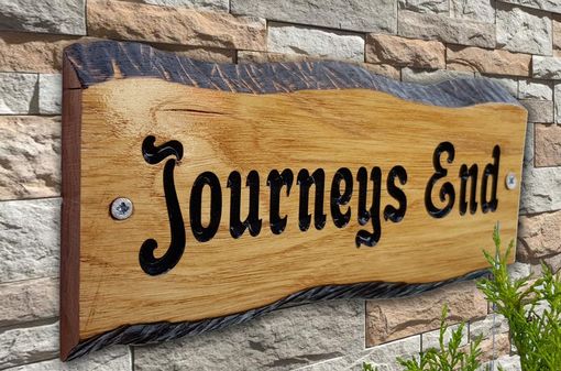 Custom Made Personalized Oak Carved Wooden Home House Number Name Sign Plaque Outdoor