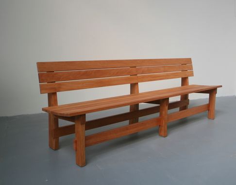 Custom Made Mahogany Exterior Bench