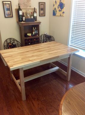 Custom Made Birch Butcher Block Dining Table