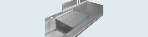 Custom Made Stainless Countertop With Sink & Drainboard