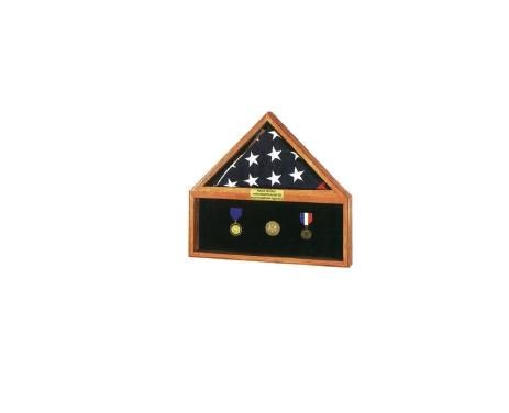 Custom Made Flag Medal Display Case Combo