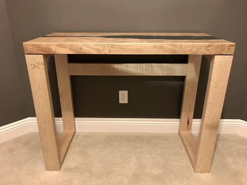 Hand Made Maple River Glass Console/Entryway Table by 