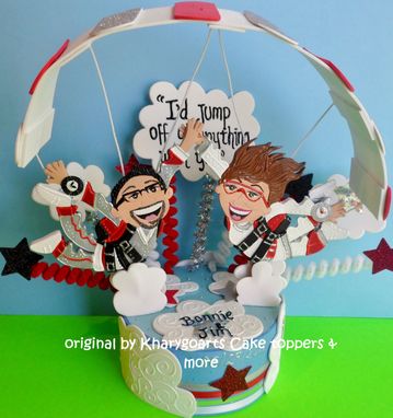 Custom Made Skydiving Wedding Cake Topper Engagement