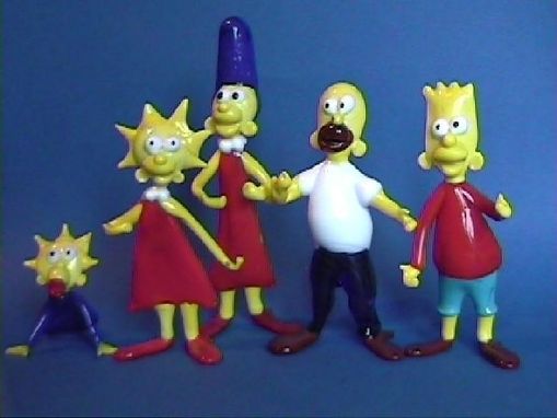 Custom Made Handblown Glass Simpsons Figurines
