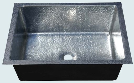 Custom Made Zinc Sink With Hammering & Semigloss Finish