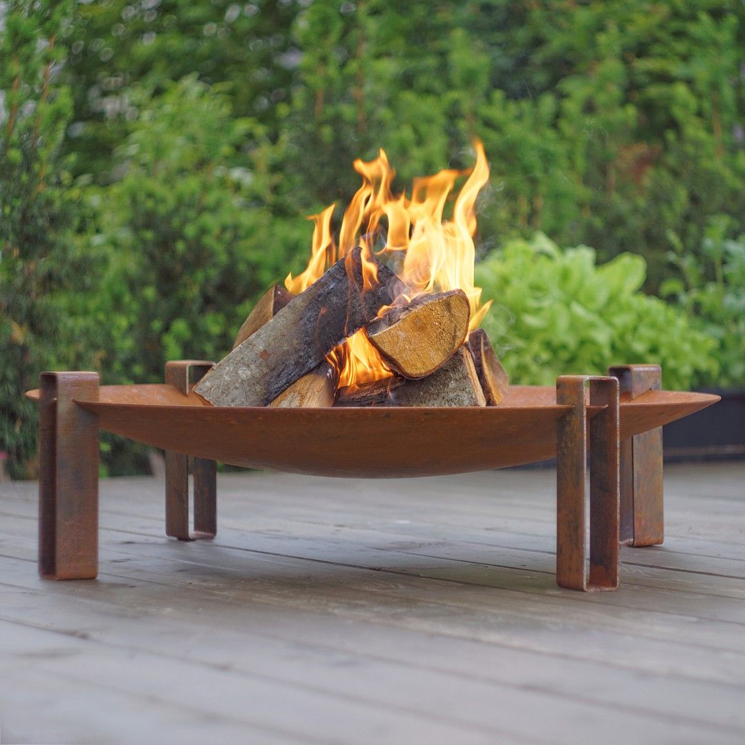Buy Custom Made Solid Carbon Steel Fire Pit Alna 31.5, made to order from Curonian Deco
