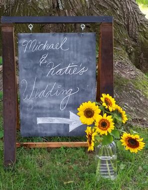 Custom Made Menu Board / Weddings Signs From Reclaimed Wine Barrel Staves