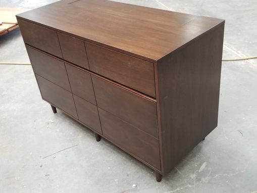 Custom Made Mid Century Modern Retro Mahogany Dresser Tv Lift Cabinet.