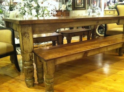 Custom Made Ohio Valley Harvest Table With Benches