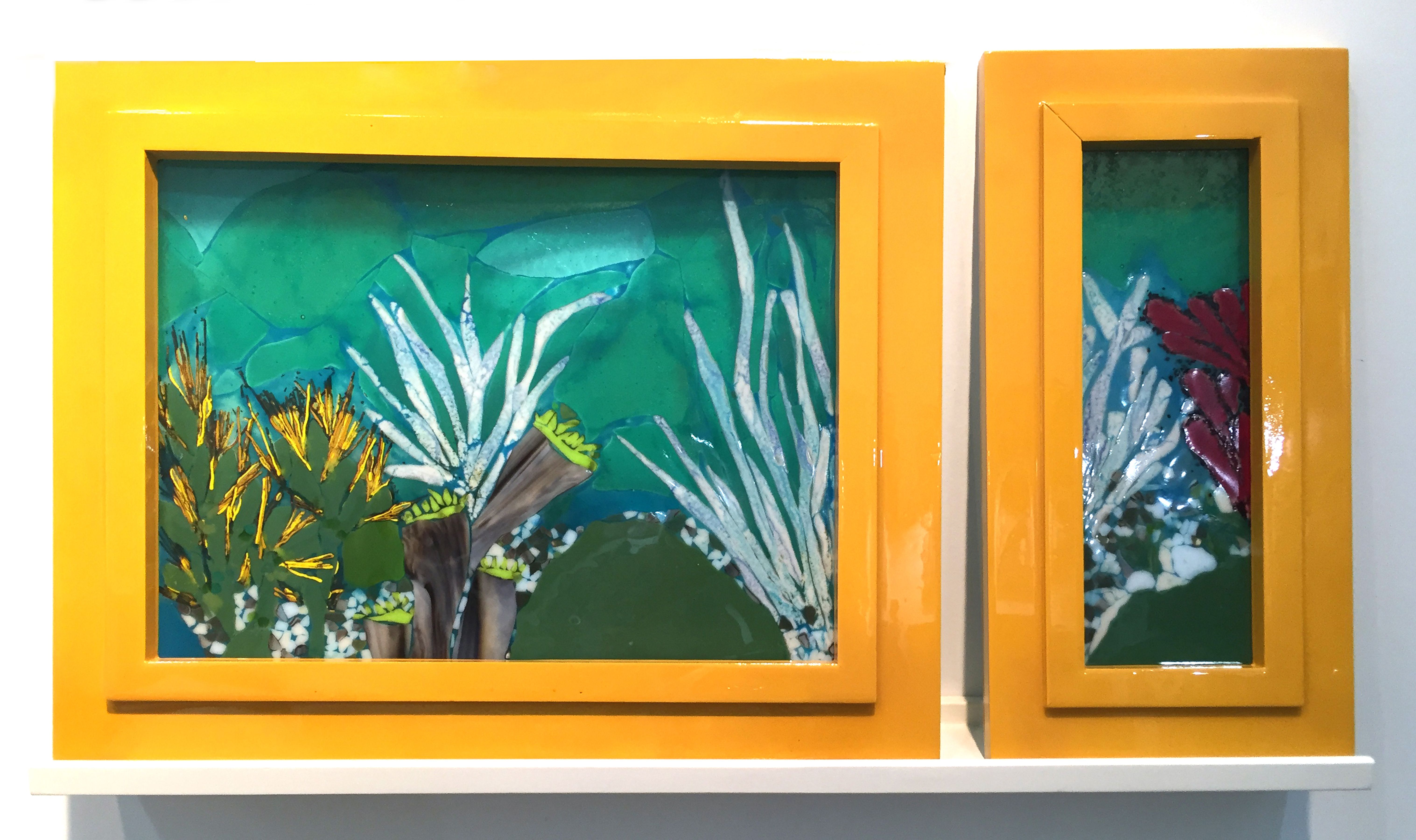 Buy Custom Wall Hanging Glass Panels, made to order from Lourdes