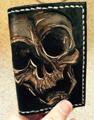 Custom Made Men's Tri Fold Skull Wallet
