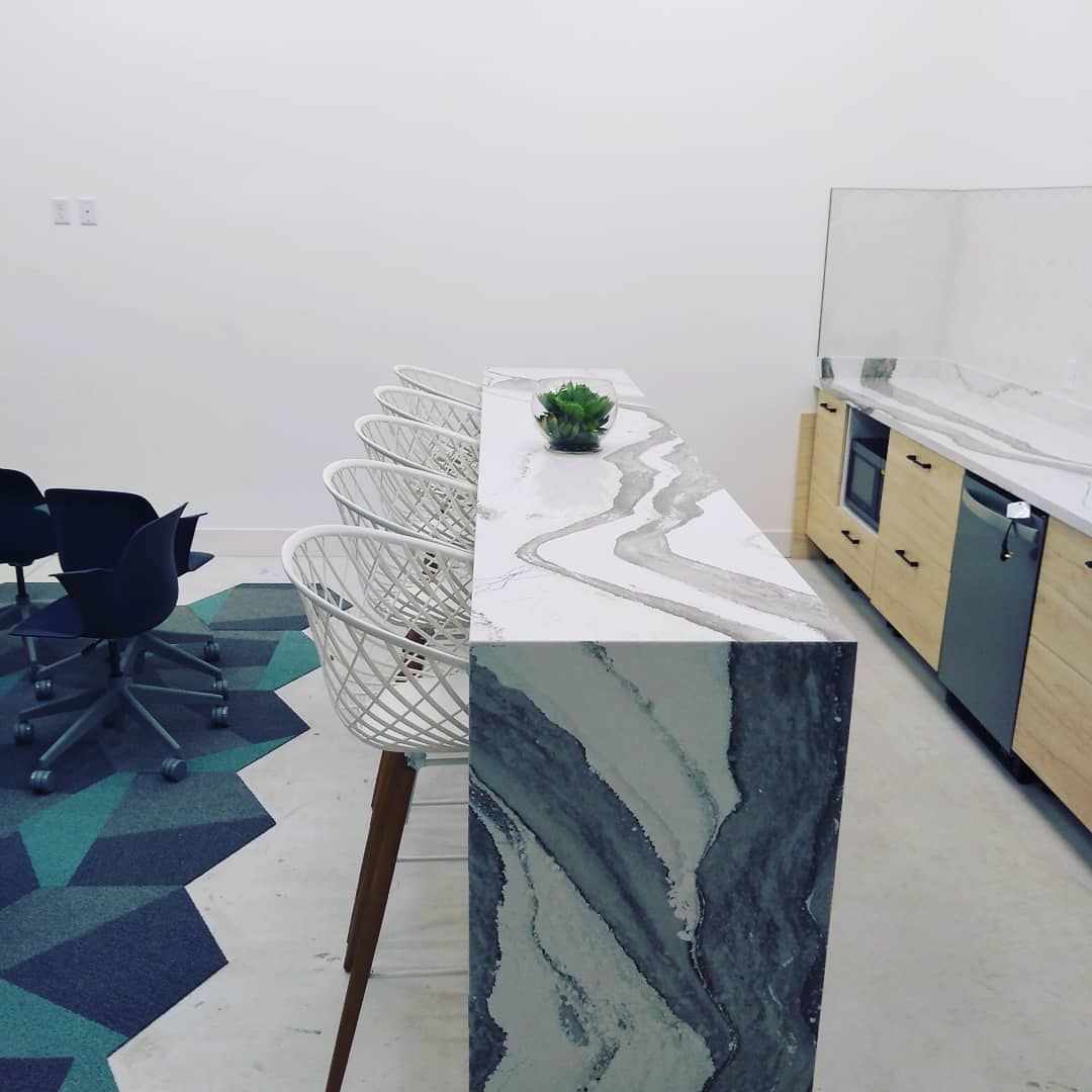 Custom Made Office Bar Height Table by Weld Wood Furniture & Design