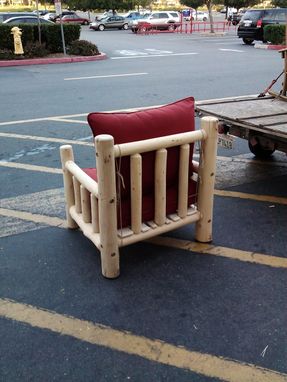 Custom Made Log Pole Willow Chair