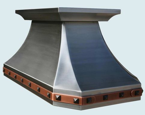 Custom Made Stainless Range Hood With Copper Strap