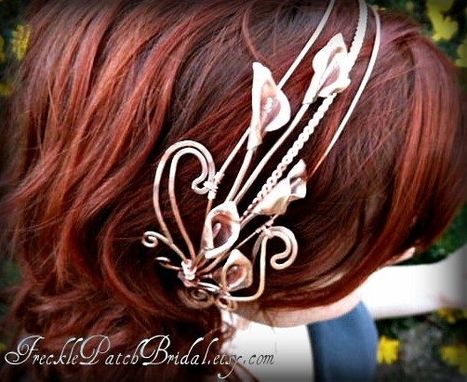 Custom Made Copper Bridal Headband