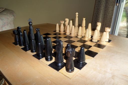 Custom Made Chess Table And Pieces
