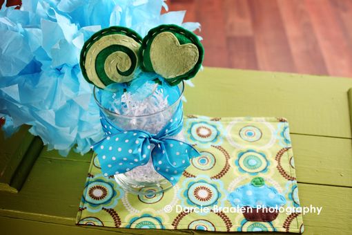 Custom Made Soft Flannel Placemats And Table Napkins "Creme De' Mint''