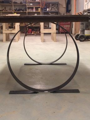 Custom Made Modern Circles Metal Table Legs