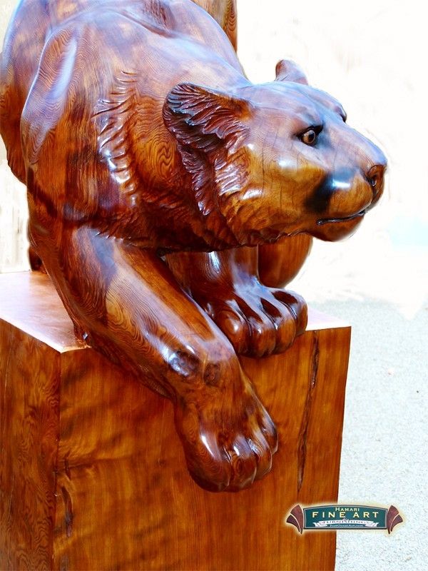Handmade Carved Mountain Lion by Hamari Design 