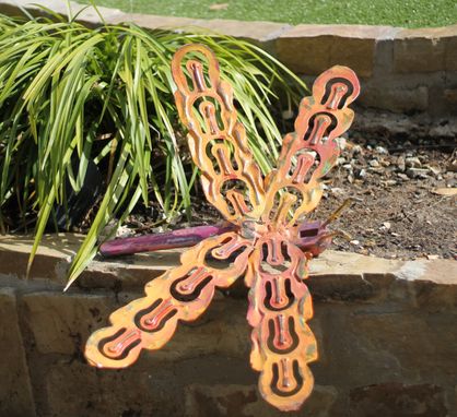 Custom Made Wall Art Metal Dragonfly Garden Accessories