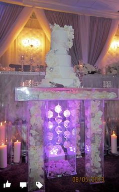 Custom Made Lucite / Acrylic Cake Table Deluxe - Handcrafted, Custom Sizing Welcome - Rent Me!