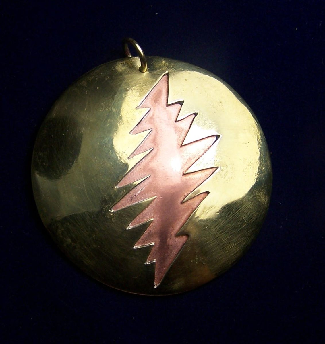 Hand Made Steal Your Face Necklace Pendant Grateful Dead Lightning