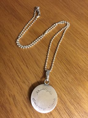 Custom Made Moon Pendant In Sterling Silver