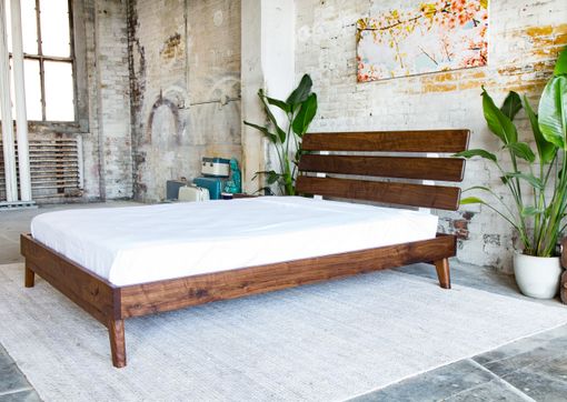 Custom Made Modern Walnut Bed,