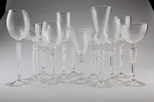 Custom Made Venetian Style Glass Goblets