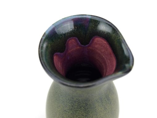 Custom Made Iron Purple Sake Bottle Tokkuri Wheel Thrown Ceramic Pottery By Gemfox Sra Usa