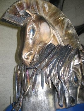 Custom Made Tuscan Horses, Fabricated Metal Sculpture