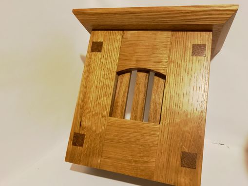 Custom Made Craftsman Style Wood Doorbell Cover (Quartersawn Oak) With Top