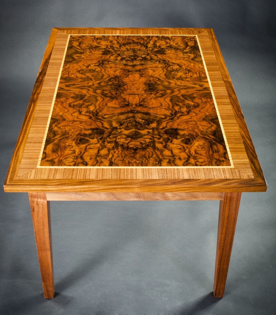 Custom Made Walnut Burl Coffee Table by E N Curtis Woodworks