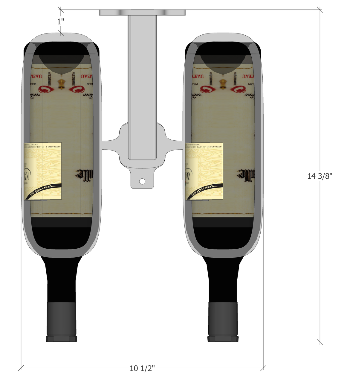 Custom Made (Floor To Wall / Pillar Series) Double Bottle Cork Facing