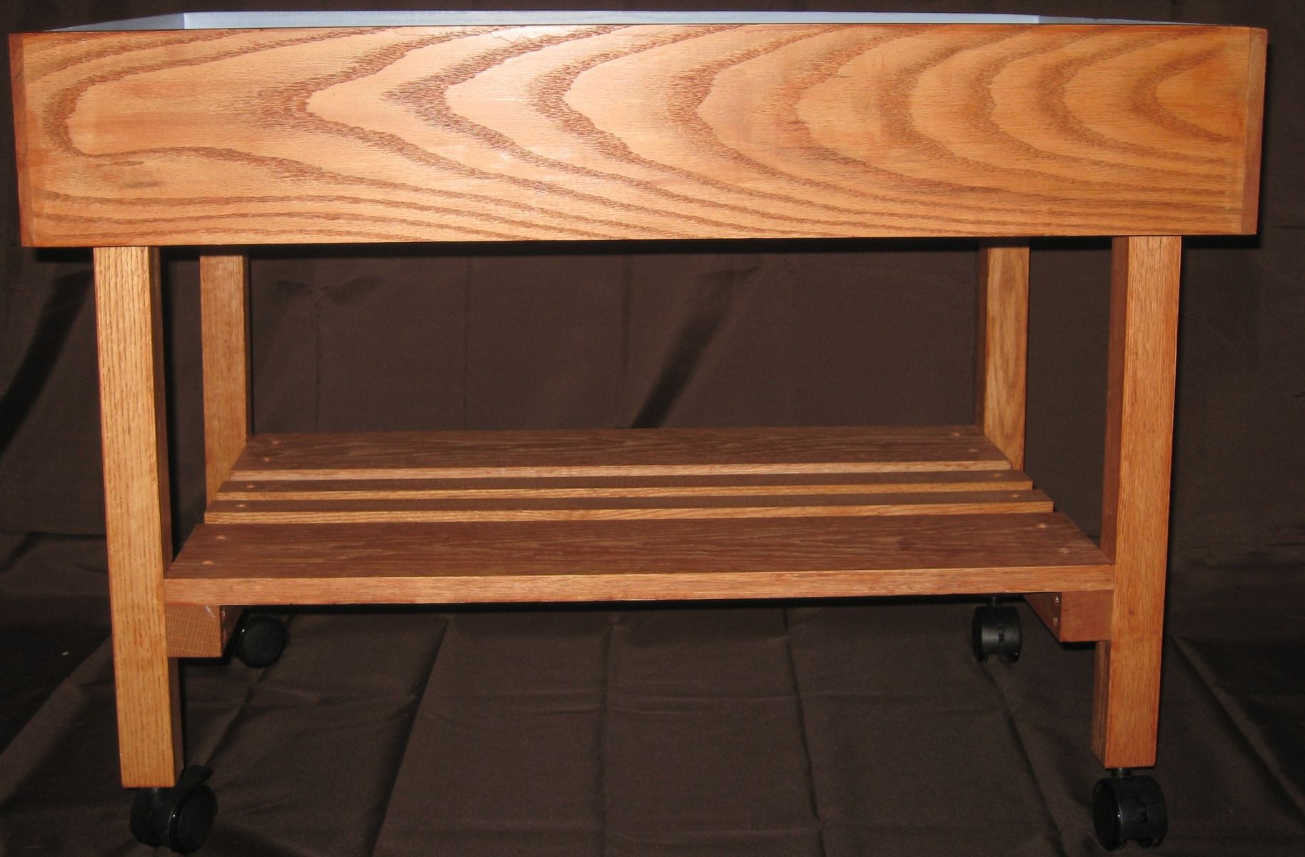 Hand Crafted Custom Sand Tray With Work Table Top by Wyoming Wood