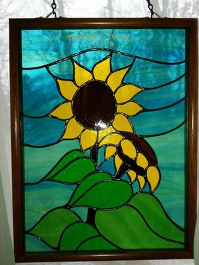 Custom Made Sunflower Stained Glass Window